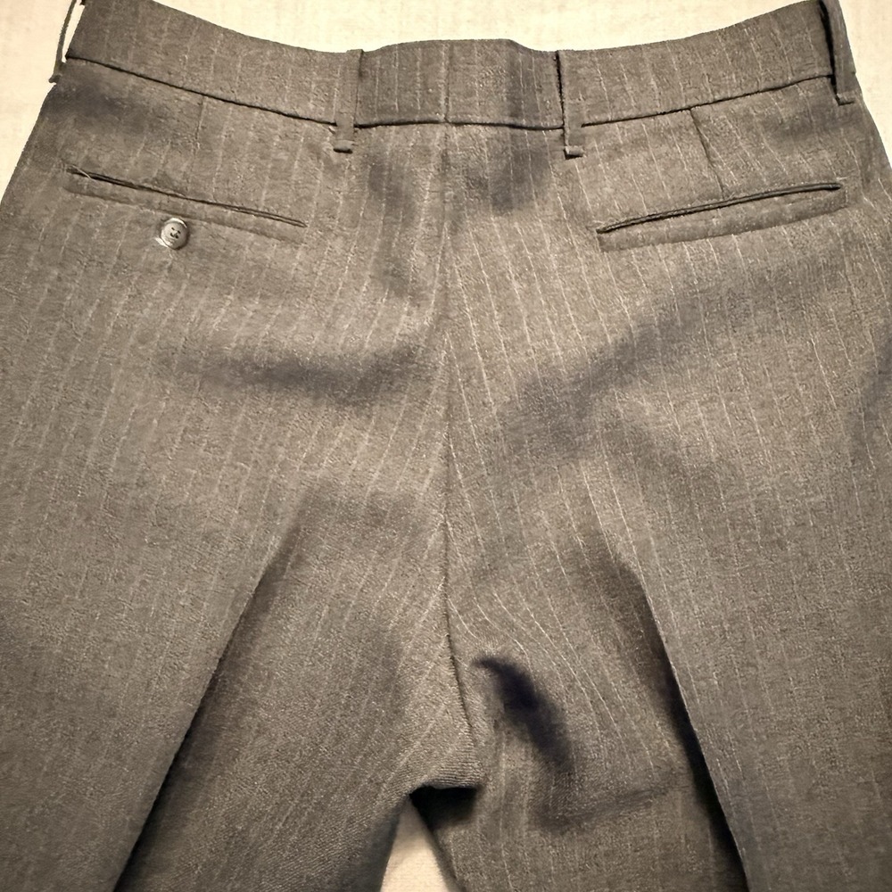 Vintage Levis Action Slacks Mens Gray Pinstripe 2 Piece Suit Blazer Pants - Picture 11 of 16